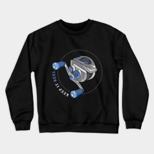 Fishing reel with Line Crewneck Sweatshirt